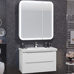 Opadiris Мебель для ванной Элеганс 90 подвесная белая матовая – фотография-1